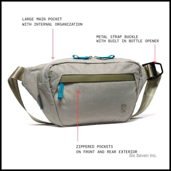 Recycled Nylon Sling Bag Lightweight Casual Daypack Adjustable Strap Utility main image 6